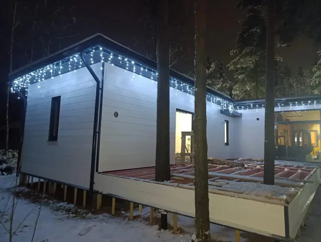 1п. Строительство дома из СИП панелей Ленинградская обл.