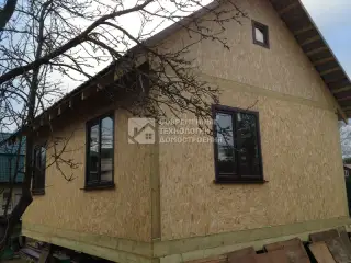 Строительство дома 7.8x6.1 площадь 48 м.кв.